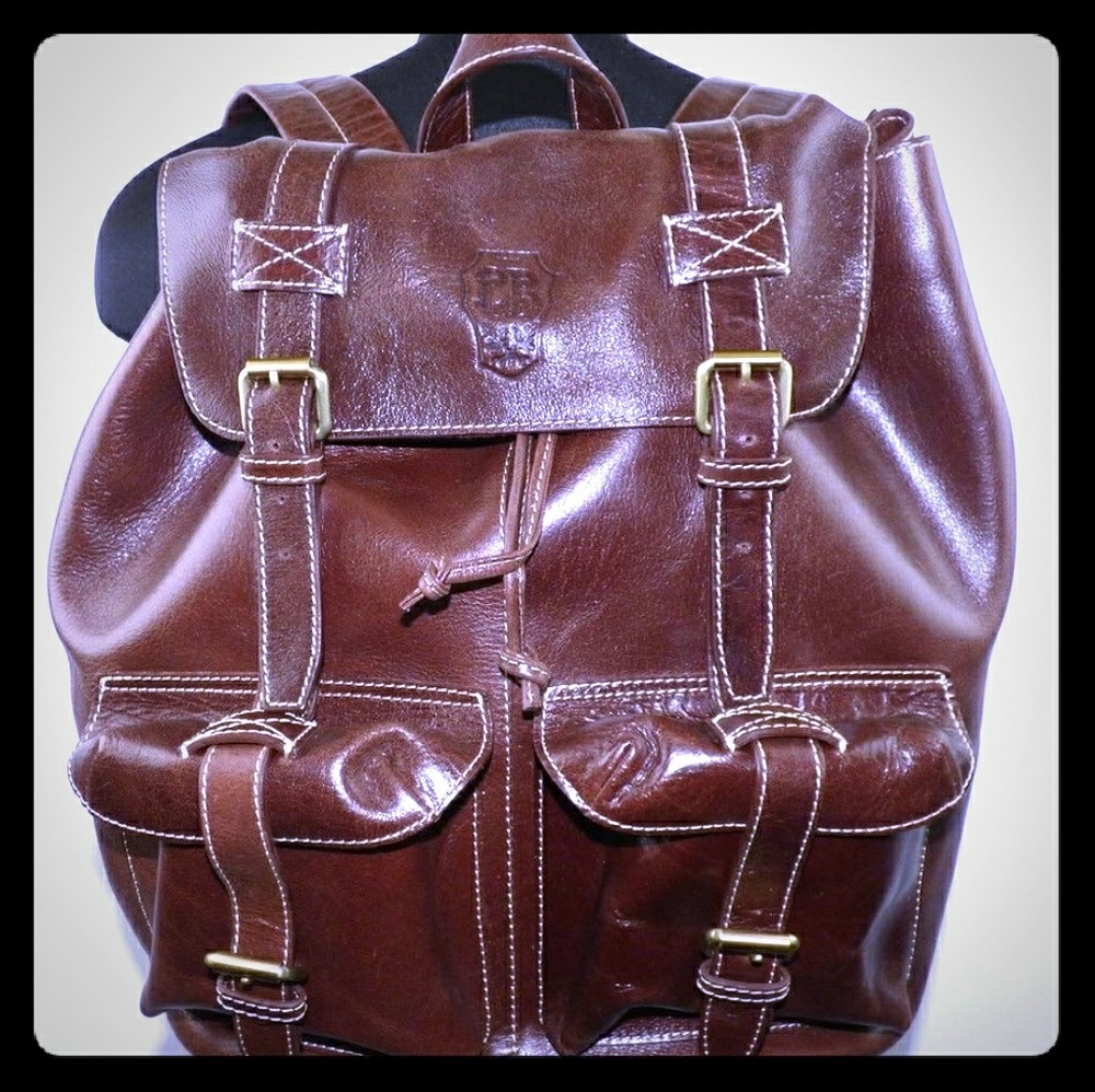Beretta Brown Leather Backpack